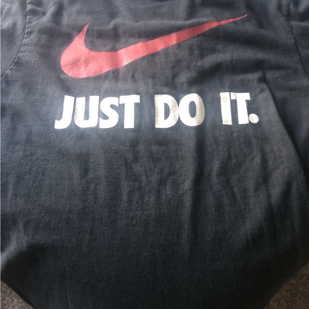 Nike Black Tee with White Swoosh
